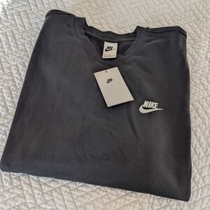 NWT Men's Nike Black Sportswear Club Fleece Crewneck Sweatshirt Size XL